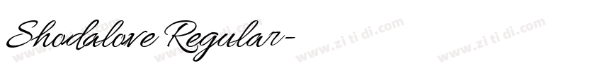 Shodalove Regular字体转换 Shodalove Regular字体转换